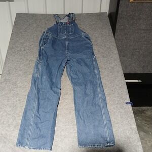 Dickies Denim Bib‎ Overalls Blue Carpenter Workwear Style Mens Size XL